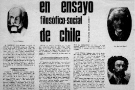 En ensayo filosófico-social de Chile