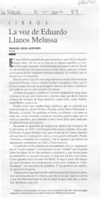 La voz de Eduardo Llanos Melussa