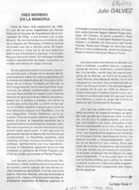 Inés Moreno en la memoria