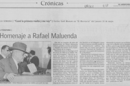 Homenaje a Rafael Maluenda.