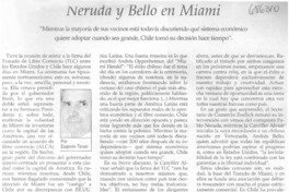 Neruda y Bello en Miami