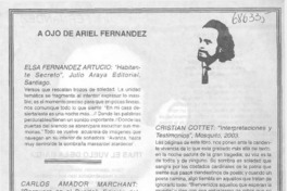 A ojo de Ariel Fernández