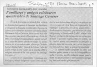 Familiares y amigos celebraron quinto libro de Santiago Cavieres.