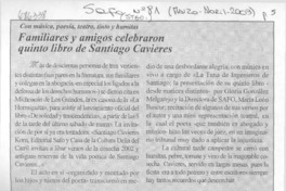 Familiares y amigos celebraron quinto libro de Santiago Cavieres.