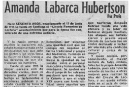 La señora Amanda Labarca