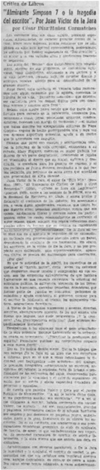 Almirante Simpson 7 o la tragedia del escritor". Por Juan Víctor de la Jara