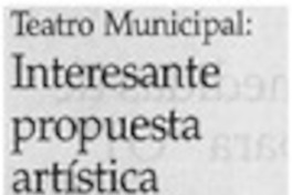 Interesante propuesta artística