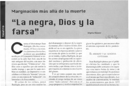 "La Negra, Dios y la farsa"