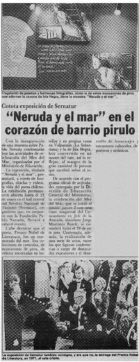 Neruda y el mar" en el corazón de barrio pirulo.