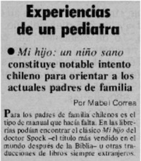 Experiencias de un pediatra