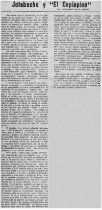 Jotabeche y "El Copoapono"