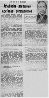 Jotabeche promueve acciones permanentes.