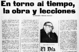 En torno al tiempo, la obra y lecciones