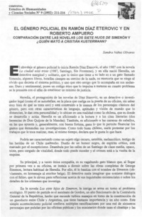 El género policial en Ramón Díaz Eterovic y en Roberto Ampuero