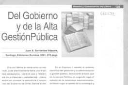 Del gobierno y de la alta gestión pública