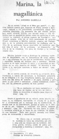 Marina, la magallánica