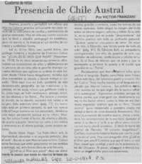 Presencia de Chile austral