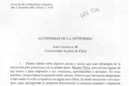 Antipoemas de la antipoesía