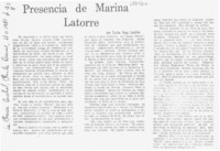 Presencia de Marina Latorre