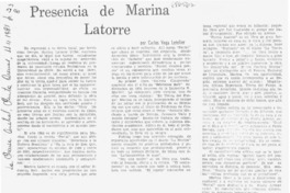 Presencia de Marina Latorre