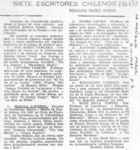 Siete escritores chilenos