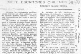 Siete escritores chilenos