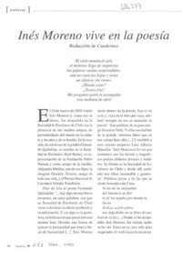 Inés Moreno vive en la poesía