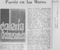 Poesía en los muros.