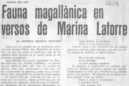 Fauna magallánica en versos de Marina Latorre