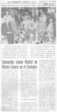 Concurrido estuvo recital de Marina Latorre en el Zoológico.