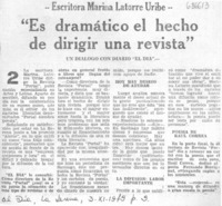 "Es dramático el hecho de dirigir una revista".
