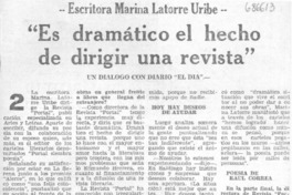 "Es dramático el hecho de dirigir una revista".