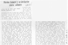 Marina Latorre y su invitación tierra adentro