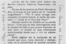 ¿Cuál es el Dios que pasa?