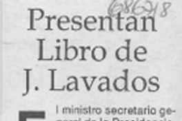 Presentan libro de J. Lavados.