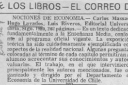 Nociones de economía.