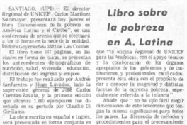 Libro sobre la pobreza en A. Latina.