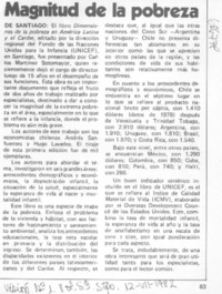 Magnitud de la pobreza.