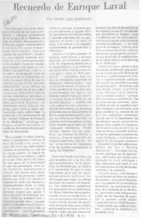 Recuerdo de Enrique Laval