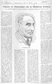 Tributo al historiador de la medicina chilena