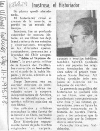 Inostrosa, el historiador.