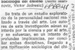 Sicología del chileno.