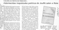 Adormecidas inquietudes políticas de Jouffé salen a flote.