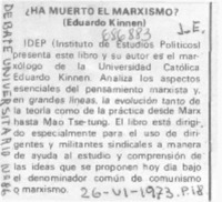 ¿Ha muerto el marxismo?