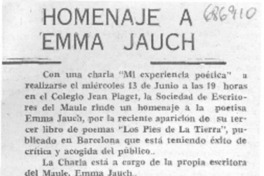 Homenaje a Emma Jauch.