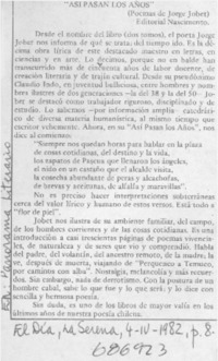 Así pasan los años"