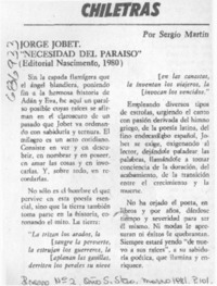 Necesidad del paraíso