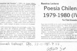 Poesía chilena 1979-1980 (IV)