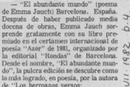 El abundante mundo"