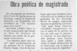 Obra poética de magistrado.